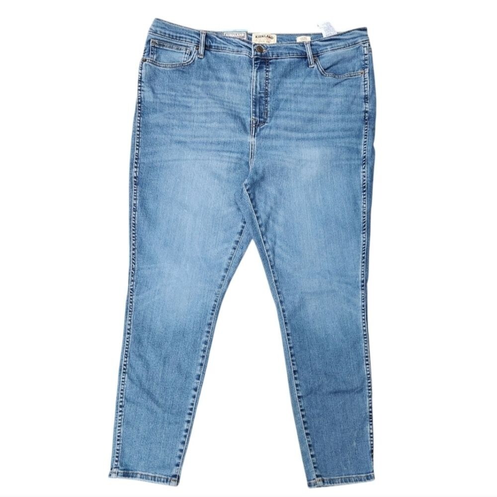 Kirkland Women's Blue High-Rise Stretch Skinny Jeans Classic Denim Size 20 (XXL) - Picture 4 of 14